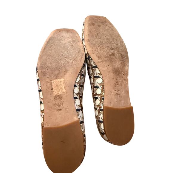 Tory Burch Georgia Ballet Printed Dancing Nappa Flats Sz. 7.5 - Picture 8 of 8